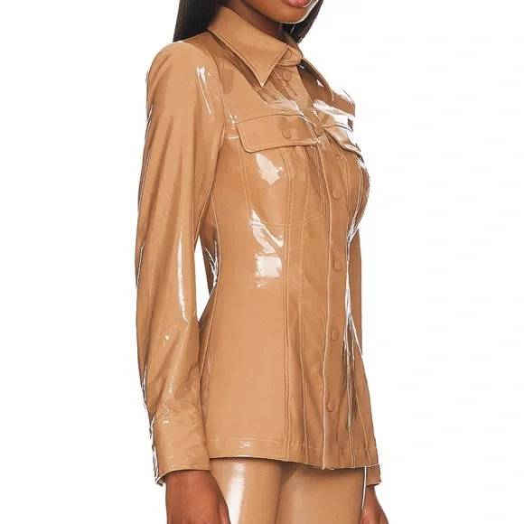 Camila Coelho Taurus Shacket Brown - Picture 2 of 11